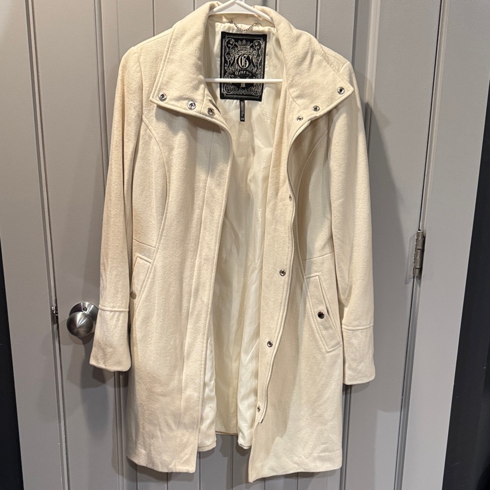 Guess Women's Ivory Trench Coat